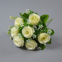 Bouquet de roses artificielles en gros pour mariage, fausse décoration de table de mariage, centre de table pour fête