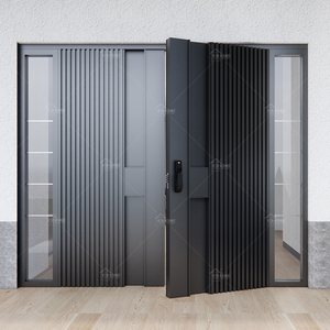 <span class=keywords><strong>Porte</strong></span> double principale de villa en métal de sécurité, dernier design, haute qualité, avec fenêtre latérale, pour l'Angleterre - Product Image 5