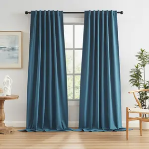 Venta al por mayor de lujo cuentas decorativas balcón cortinas opacas tela Premium para sala de estar