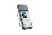 Batterie externe magnétique de voyage LY5 avec écran TFT intelligent, charge sans fil 15W, charge filaire 20W PD, support magnétique puissant N52, personnalisable OEM