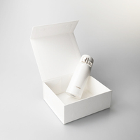 Vente en gros d'emballage cadeau pliable de luxe blanc en vrac Boîte en papier noir à rabat profond A4 avec couvercle magnétique