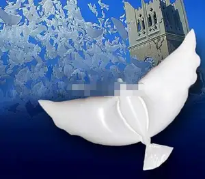 गर्म बेच शादी हीलियम inflatable biodegradable सफेद कबूतर गुब्बारे शादी की सजावट के लिए doves आकार जैव गुब्बारे