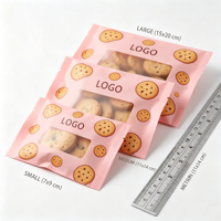 Sacs à biscuits personnalisés, sacs d'emballage individuels pour beignets/biscuits en plastique laminé écologique, petits, transparents et thermoscellables