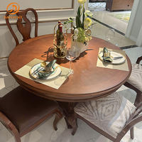 Ensemble table à manger ronde de luxe 12 places en marbre design en métal