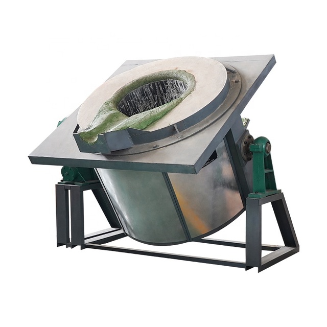 Hongteng Industrial 300kg Capacity IGBT Induction Melting Furnace 0.3T Reducer Tilting Electrical Oven