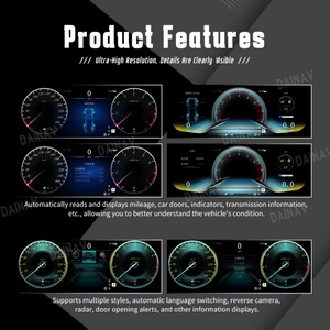 Pour Mercedes Benz Classe C W204 2008-2011, tableau de bord LCD 12,3 pouces, panneau cristallin, cockpit, compteur de vitesse, instrument - Product Image 5