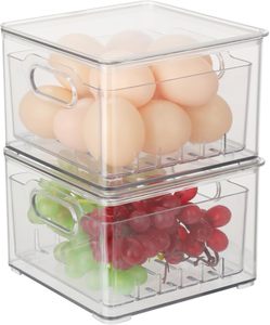 Clear Airtight Eco-Friendly Durable Food-Grade <b>Plastic</b> PET Food Storage Container with Waterproof & Dustproof Lid for Fridge - Product Image 1