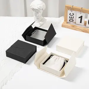 Fancy Aangepaste Luxe Sieraden Doos Verpakking Met Katoenen Tas Ringen Oorbellen Geschenkverpakking Dozen Luxe Mon Sieraden Doos