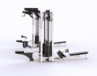 Machine de musculation multifonctionnelle professionnelle à 8 stations pour entraînement complet du corps avec système de croisement de câbles