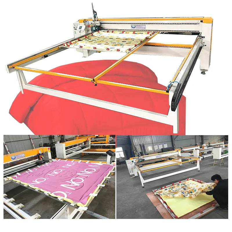 Thứ hai tay longarm kim đơn Quilting Máy Sử dụng máy vi tính chăn nệm giường thêu làm máy