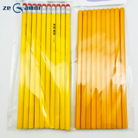 Crayon en bois standard noir HB Zeamor personnalisé aux couleurs macaron avec gomme, impression UV, 15 cm, pour usage promotionnel professionnel