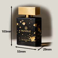 Nouveau produit bouteille de parfum de luxe 30ML bouteilles en verre noir parfum 50ML bouteille de parfum vide avec emballage en boîte