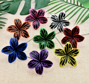 Fiori tropicali tatuaggio fermagli per capelli stelo hawaiano EVA Egg Island Party posticci decorativi donna ornamenti floreali quotidiani - Product Image 5