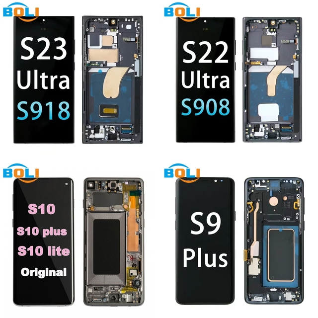 Original Super AMOLED Mobile Phone LCD for Samsung Galaxy S9 S10 Plus Display for Samsung S22 S23 Ultra LCD Screen Replacement