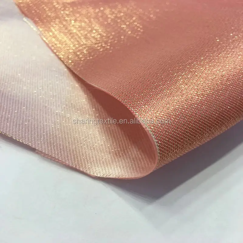 Großhandel Polyester Garn gefärbt gewebt Gold und Silber Schimmer Glitter Metallic Lame Lurex Stoff für Dekoration Party kleid