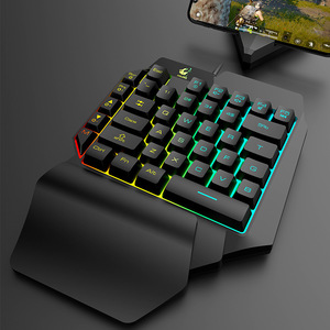 Clavier de jeu T-WOLF à une main, 104 touches, rétroéclairage 7-RGB, mécanique, filaire, programmable pour jeux mobiles - Product Image 2