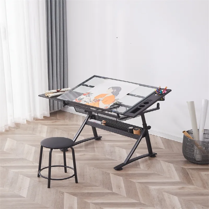 Verstellbarer Zeichen tisch Zeichen tisch Art Desk Table Art Craft Station Study Table