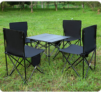 Table pliante portable d'extérieur en acier au carbone, ultralégère, pour pique-nique, camping, barbecue