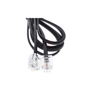 Câble téléphonique RJ11 noir, fil de ligne RJ11 - Product Image 1