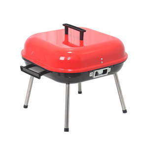 Mini Outdoor Barbecue Grill 14 Inch Portable Charcoal Grill With Lid For Camping And Picnics - Product Image 3