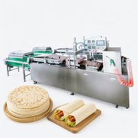 Machine entièrement automatique pour la fabrication de roti, tortillas, pain pita, ligne de production de pain turc lavash, machine à burritos et wraps au poulet à vendre