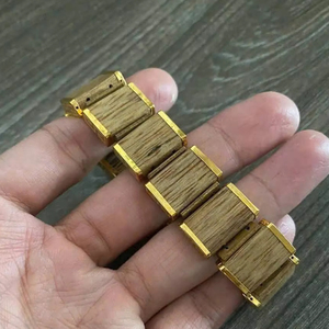 Pulsera de cuentas de madera de agar premium, pulsera elástica hecha a mano con madera de oud natural, joyería budista unisex para oración. - Product Image 1