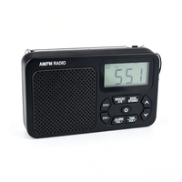 Leichtes AM/FM Digital-Taschenradio, LCD-Display ATS Auto-Scan-Radio, Wecker für Outdoor-Camping Wandern Heimgebrauch