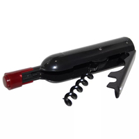 Tire-bouchon magnétique en métal pour bouteille de vin, mini-tire-bouchon, ouvre-bouteille facile à utiliser pour la maison ou le bar, noir