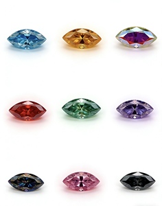 Moissanite Sfuso da Laboratorio 0.1-3ct Certificato GRA, Taglio Marquise in Verde, <span class=keywords><strong>Blu</strong></span>, <span class=keywords><strong>Giallo</strong></span> <span class=keywords><strong>e</strong></span> Altri Colori in Offerta - Product Image 2
