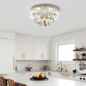 Plafonnier <span class=keywords><strong>LED</strong></span> en acier inoxydable élégant avec cristaux en forme de papillon, pour hôtel, appartement, entrepôt au Royaume-Uni, 3500K 6000K - Product Image 4