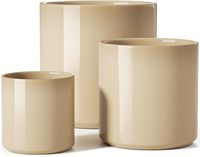 Ensemble de grands pots de plantes, jardinières en céramique de 10/8/6 pouces pour plantes d'intérieur, pots de fleurs modernes du milieu du siècle avec trou de drainage