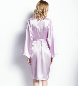 Accappatoio in Raso di Seta per Matrimonio, Spa, Salone di Bellezza, Sposa, Damigella d'Onore, Festa Nuziale, <span class=keywords><strong>Kimono</strong></span>, <span class=keywords><strong>Vestaglia</strong></span>, Abbigliamento da Notte e da Casa - Product Image 6