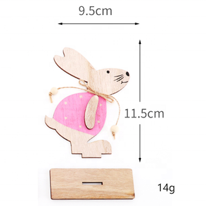 Easter Creative <b>Wooden</b> Rabbit Ornaments for Child-Hot Selling Handmade Home & <b>Desktop</b> Decorations - Product Image 2