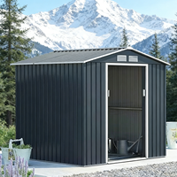 Abri à outils de rangement pour vélos en métal, structure en acier, certifié CE, installation rapide pour entrepôt de jardin, design moderne et préfabriqué pour l'extérieur