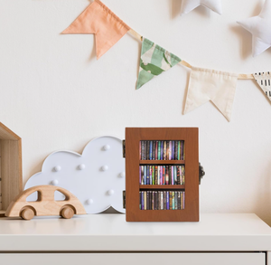 ชั้นวางหนังสือขนาดเล็ก ชั้นวางหนังสือไม้ขนาดจิ๋ว สำหรับบรรเทาความเครียด เหมาะสำหรับตกแต่งบ้านและสำนักงาน <span class=keywords><strong>Asen</strong></span> - Product Image 4