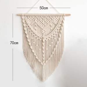 Macramé decorativo tejido colgante de pared macramé bohemio geométrico arte decoración hermosa decoración de dormitorio - Product Image 3