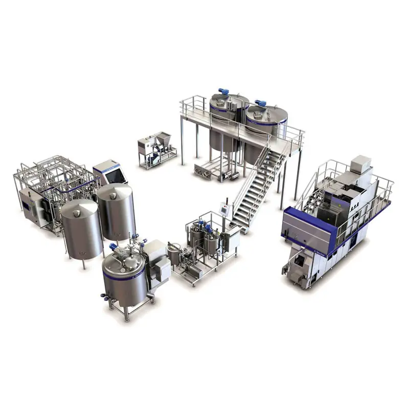 Inek sağım ekipmanları büyük ölçekli işleme hattı süt süt işleme makinası