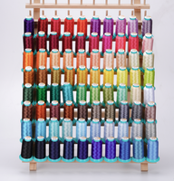 Fil à broder SAKURA haute ténacité 100% polyester teint et mercerisé, 1000 yards, mini broderie informatisée, ensemble de 80 couleurs (A/B)