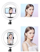 Éclairage d'Appoint LED RGB Portable de 18 Pouces pour Studio Photo, Lumière Circulaire pour Téléphone et Maquillage, Idéal pour Photos en Intérieur