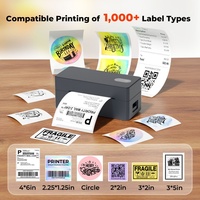 Imprimante thermique d'étiquettes D400 sans encre, sans fil, petite, compatible avec iOS, Android et PC