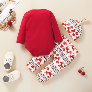 Ensembles de vêtements d'hiver pour enfants, unisexes, combinaison de Noël pour bébé, en coton biologique, fabriquée en Chine - Product Image 2