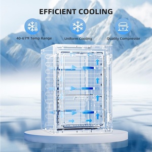 Refrigerador de Bebidas Rebirth RBC, Enfriador de 126 Latas, <span class=keywords><strong>Mini</strong></span> Refrigerador con Puerta de Plástico, Pantalla Digital de Temperatura, Estantes Ajustables, para <span class=keywords><strong>Refrescos</strong></span> - Product Image 2