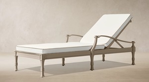 Custom Cast Aluminum Outdoor Chaise Lounge, Adjustable Reclining Pool Lounge Chair with Waterproof <b>Cushion</b> for Patio Garden - Product Image 4