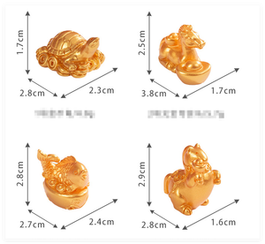 Cartone animato giocattolo 3D bambola lunare in miniatura <span class=keywords><strong>pesce</strong></span> tartaruga cavallo cinese simbolo dello zodiaco 2026 Mang Dai regalo di capodanno per i bambini - Product Image 2