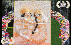Statue en fibre de verre de Shiva et Parvati, classique, durable, décoration de mariage indienne, taille et couleur personnalisables - Product Image 4