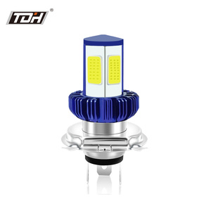 Phare avant de moto H4 à LED quatre faces 900LM 10W 12-80V, large plage de tension, en aluminium blanc, pour modification et mise à niveau - Product Image 1