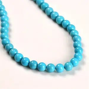 Blue color jewellery accessories turquoise stone beads bisuteria fashion loose gemstone for bracelet necklace jewelry making