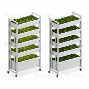Sistema de cultivo de Interior de varios niveles personalizado, sistema de cultivo Led, estante de cultivo móvil vertical de cultivo hidropónico rodante móvil - Product Image 3