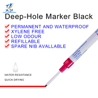 Bouchon rapide Long Nez Motif pointe Biseautée Marqueur Noir avec 1-1/8 pouces Atteindre