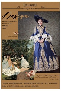 QQWZ233 Drop Ship 1 Pc 18th Century Victorian Baroque Marie Antoinette Ball Dress Royal Women's Formal Costume en XL Size - Product Image 2